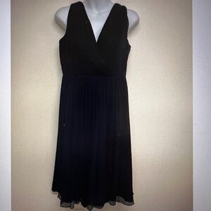 J Crew Navy Blue 100% Silk Cocktail Evening Dress Sz 8